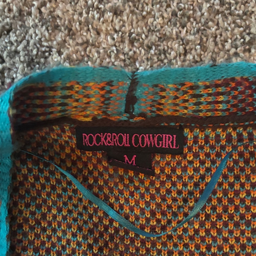Rock & Roll Cowgirl Multicolor Geometric Cardigan - Picture 2 of 2